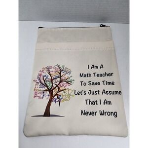Math Teacher Book Bag Sleeve Zipper Case‎